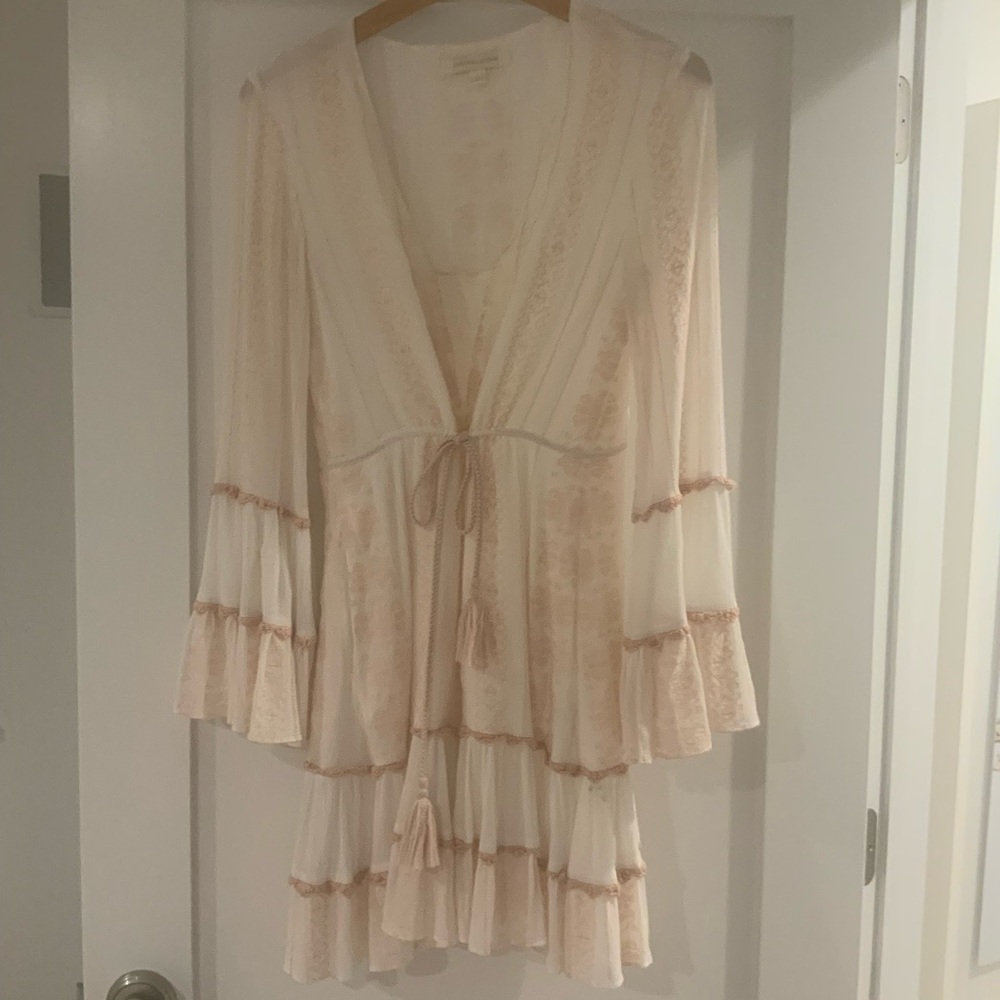 Jonathan Simkhai boho flowey cotton knee length dress